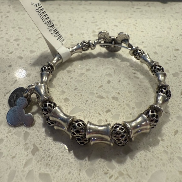 Disney Parks X Alex and Ani bracelet Silver  Mickey Filigree Wrap RS NEW RETIRED - Picture 9 of 16
